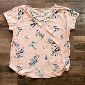 Womens floral vneck